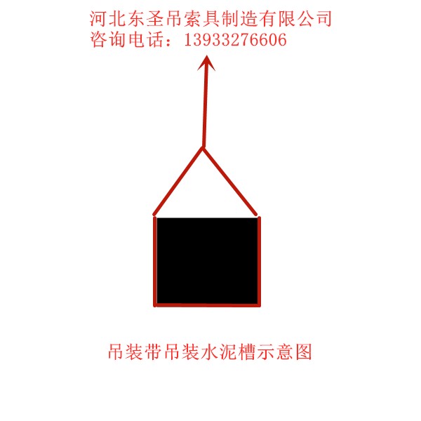 吊装带吊装水泥槽示意图